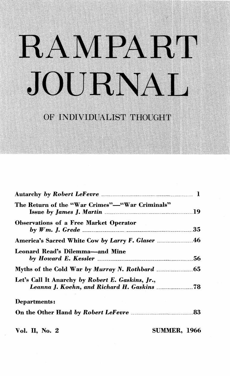 The Rampart Journal - Summer 1966