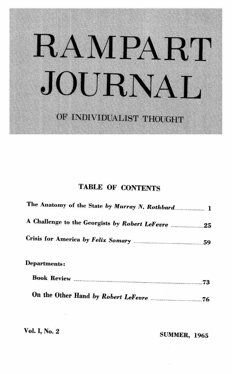 The Rampart Journal - Summer 1965