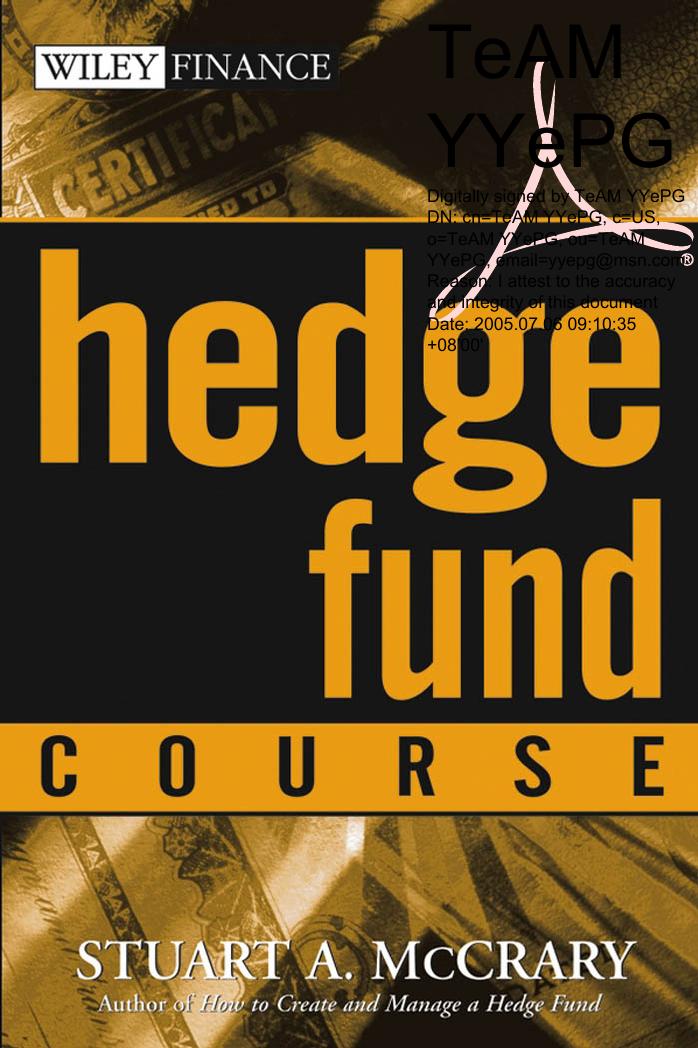 Hedge Fund Course