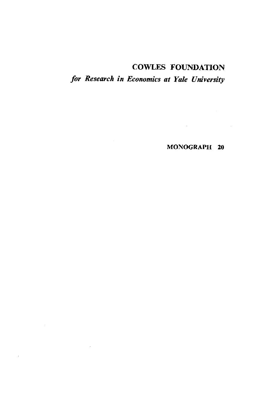 Studies of Portfolio Behavior