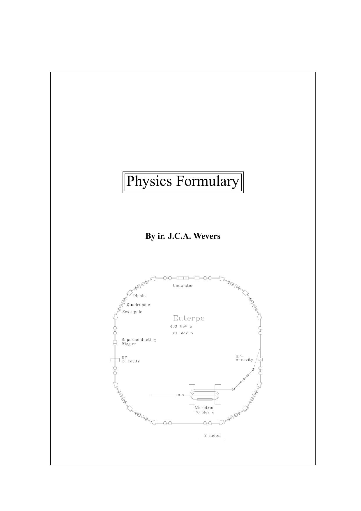 Physics Formulary