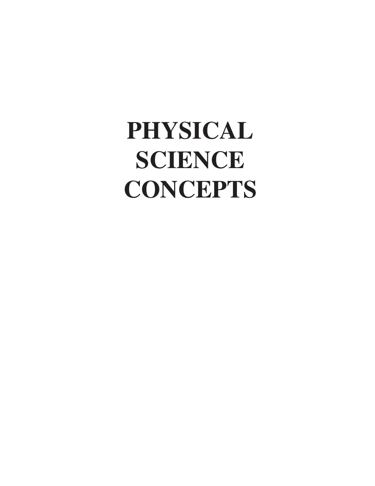 Physical Science Concepts