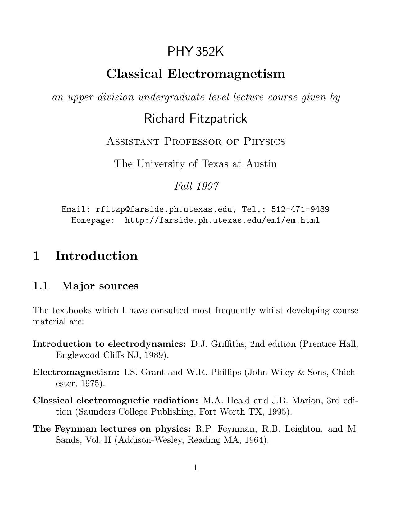 Classical Electromagnetism