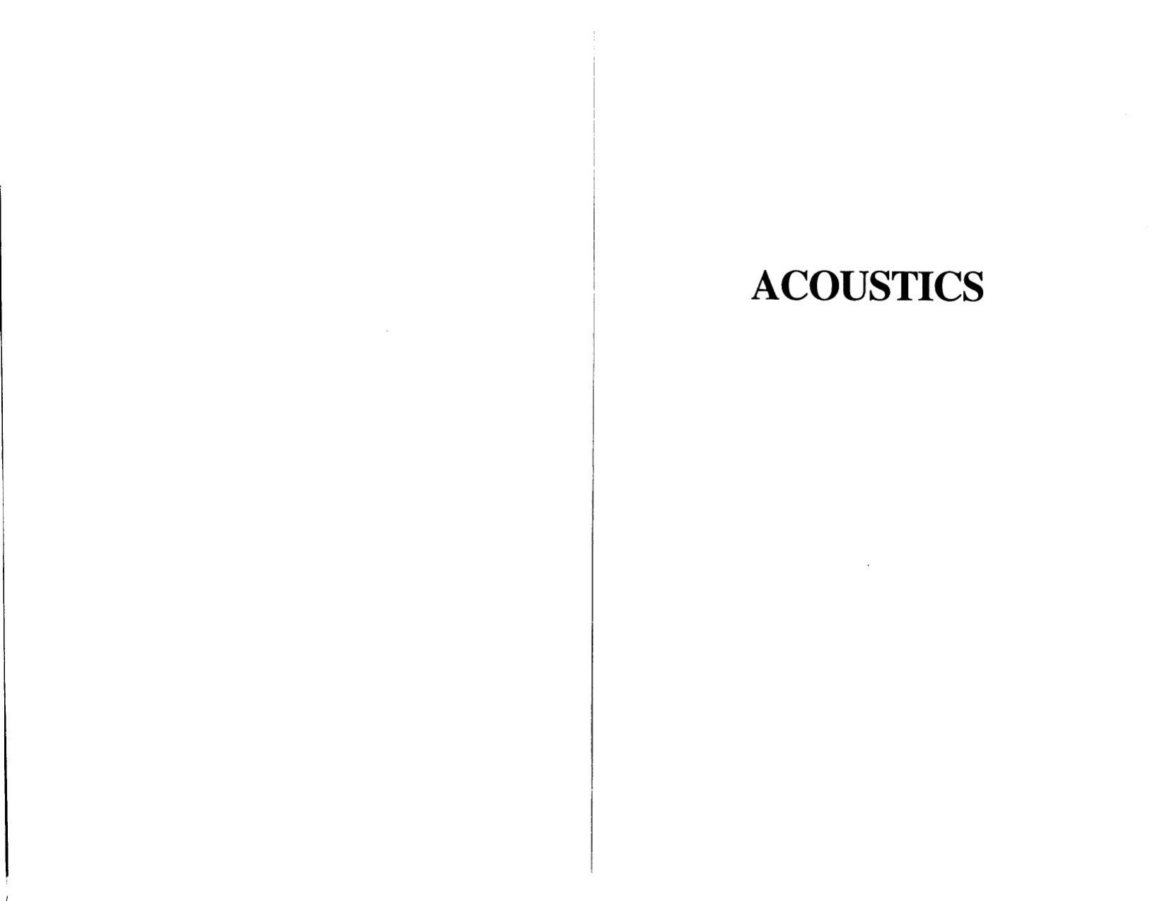 Acoustics