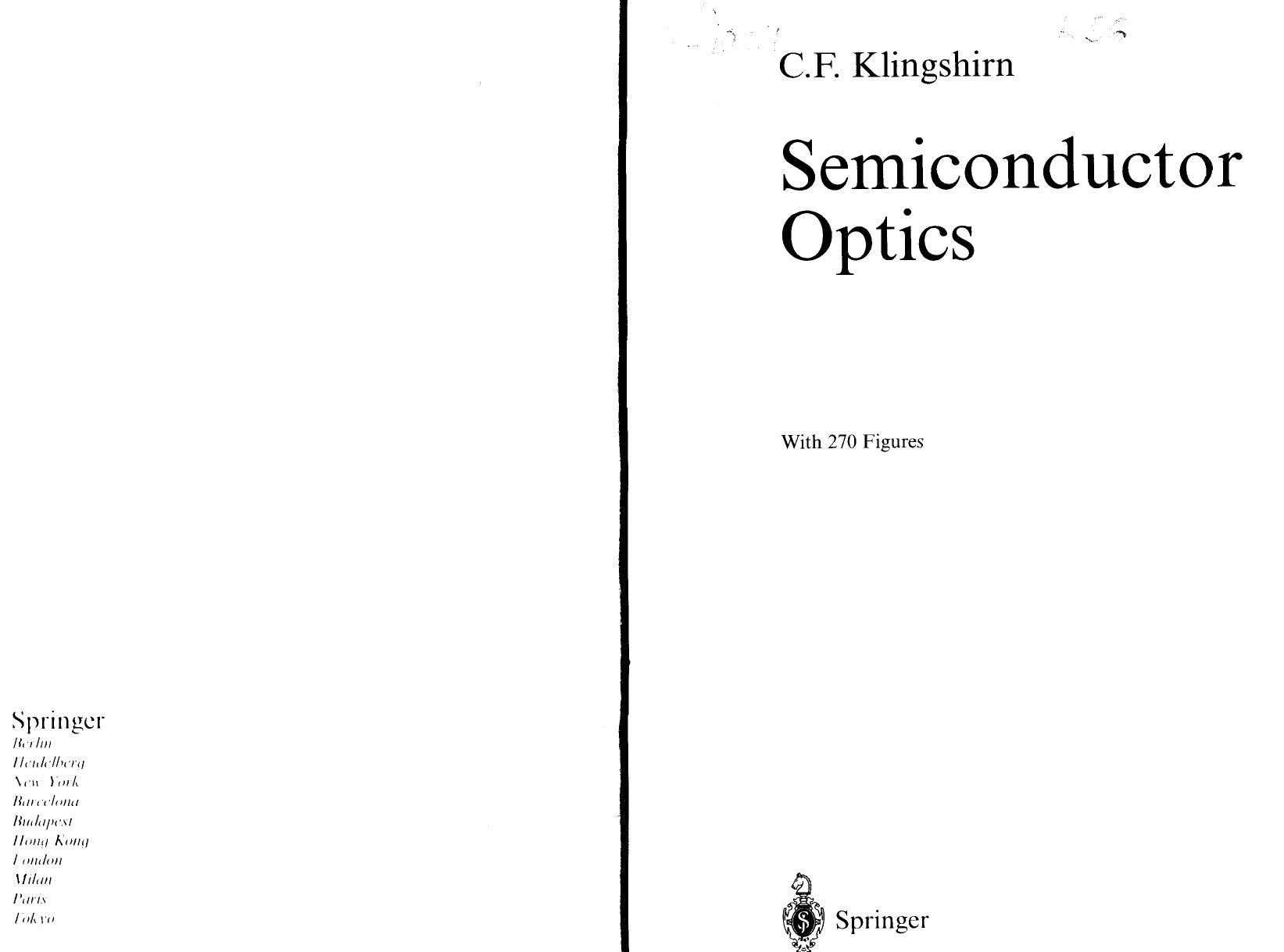 Semiconductor Optics
