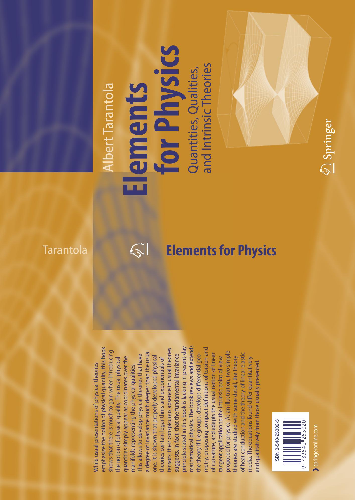 Elements For Physics - Quantities, Qualities and Intrinsic Theories