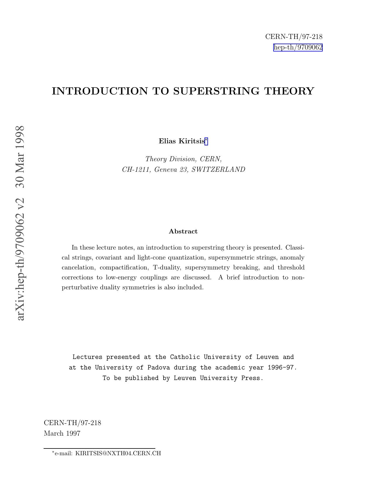 arXiv:hep-th/9709062 v2 30 Mar 1998
