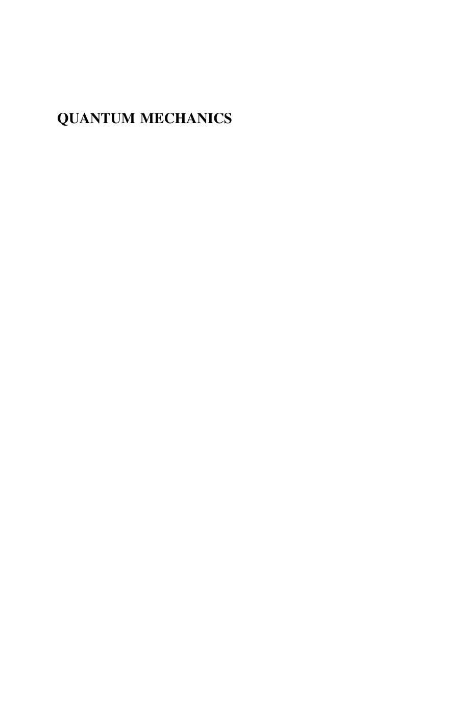 Quantum Mechanics - A Conceptual Approach