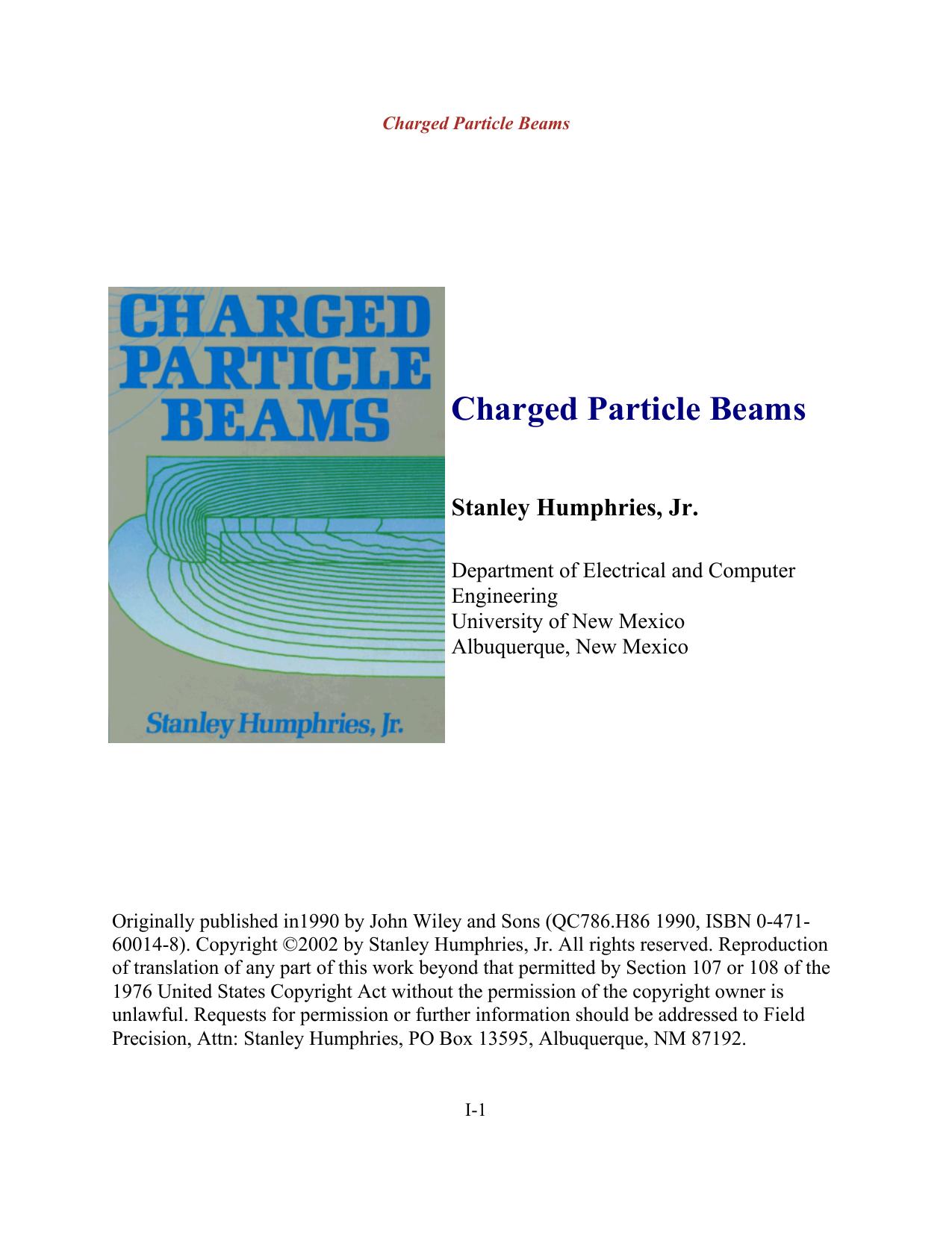 C:\Textbooks\Charged_Particle_Beams\FrontMat\contents.wpd