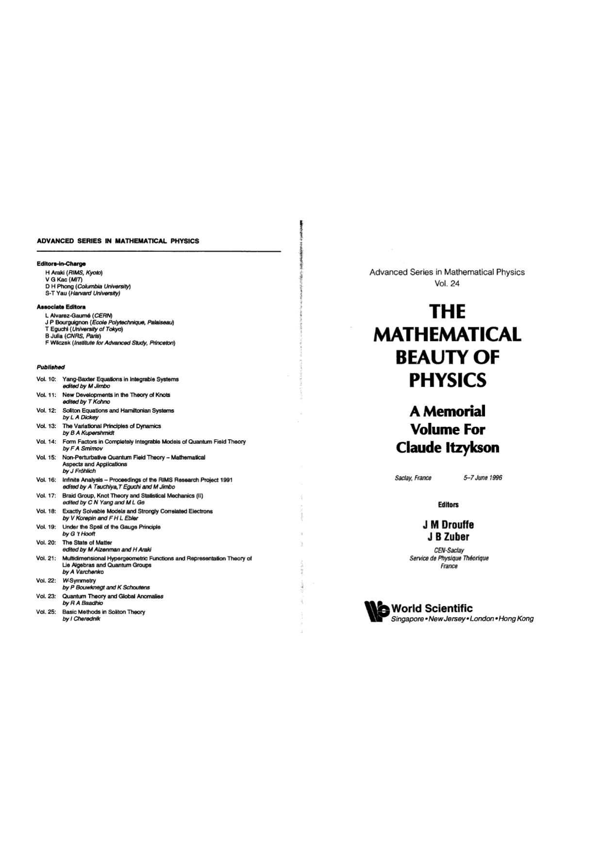 World Scientific - The Mathematical Beauty of Physics.djvu