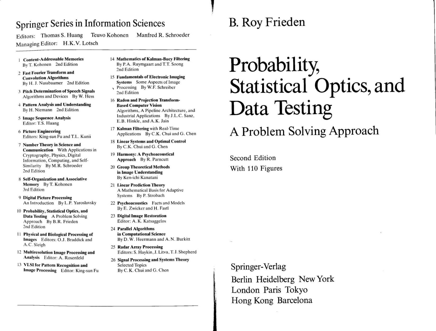 Probability Statistical Opticts and Data Testing