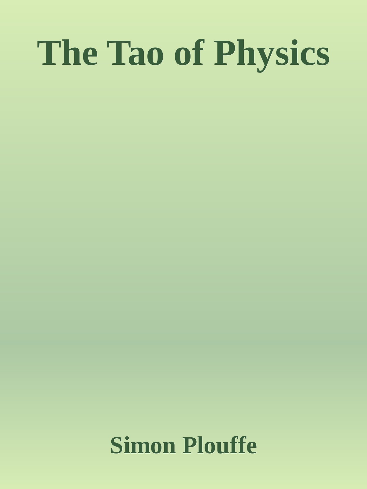 The Tao of Physics