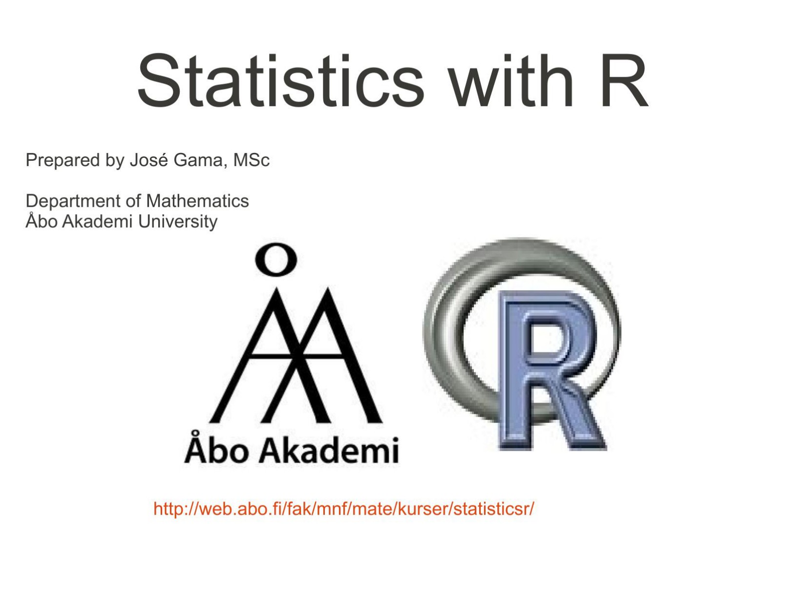 Statistics with R