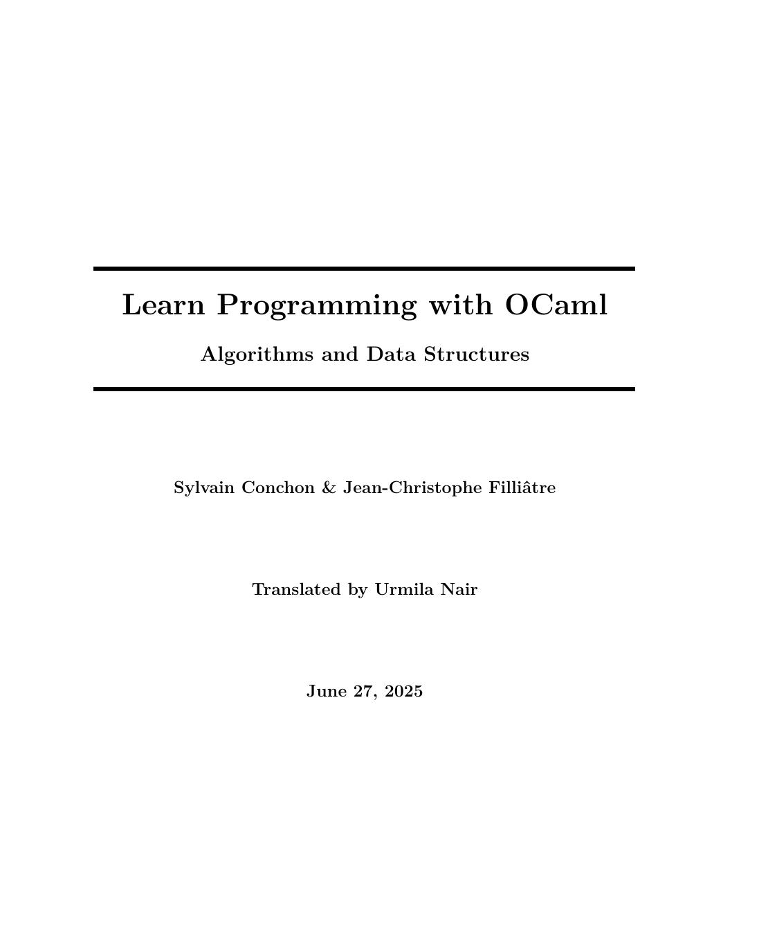 Learning Programming with OCaml