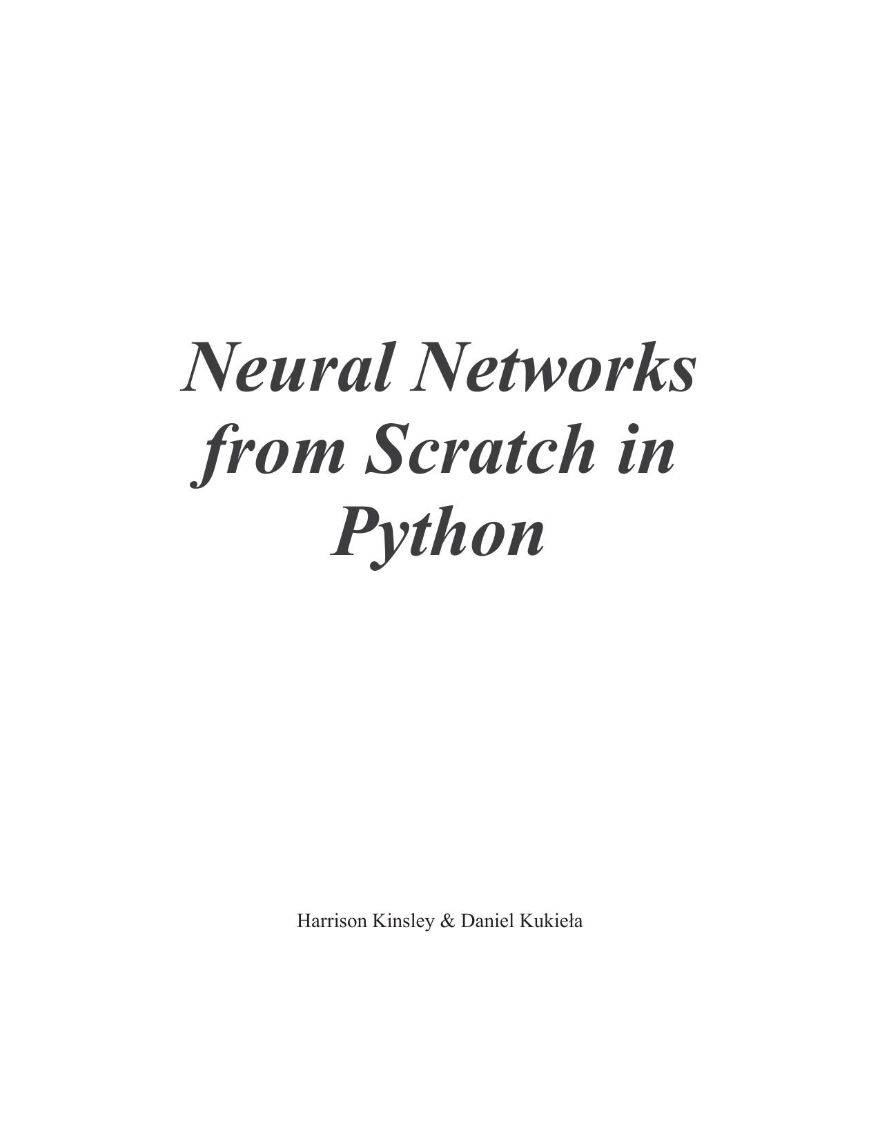 Neural Networks from Scratch in PyTorch