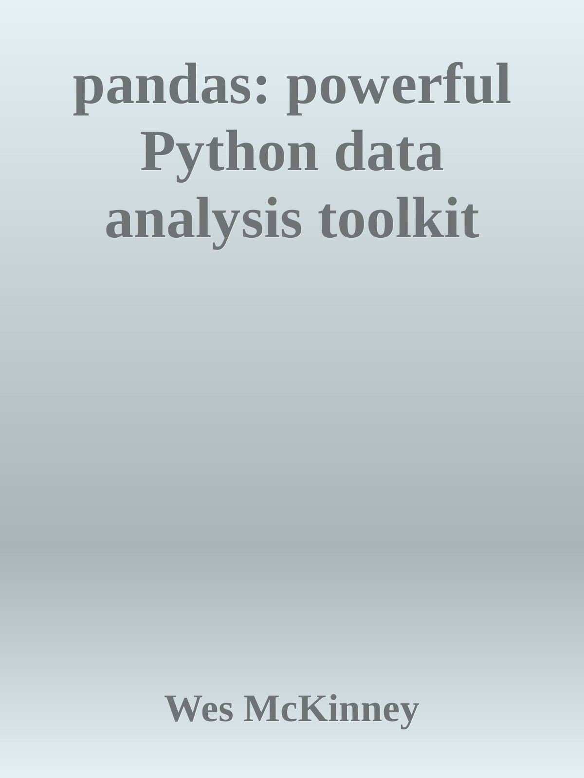 pandas: powerful Python data analysis toolkit