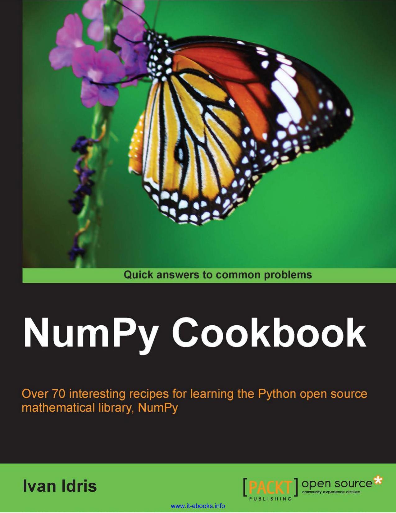 NumPy Cookbook