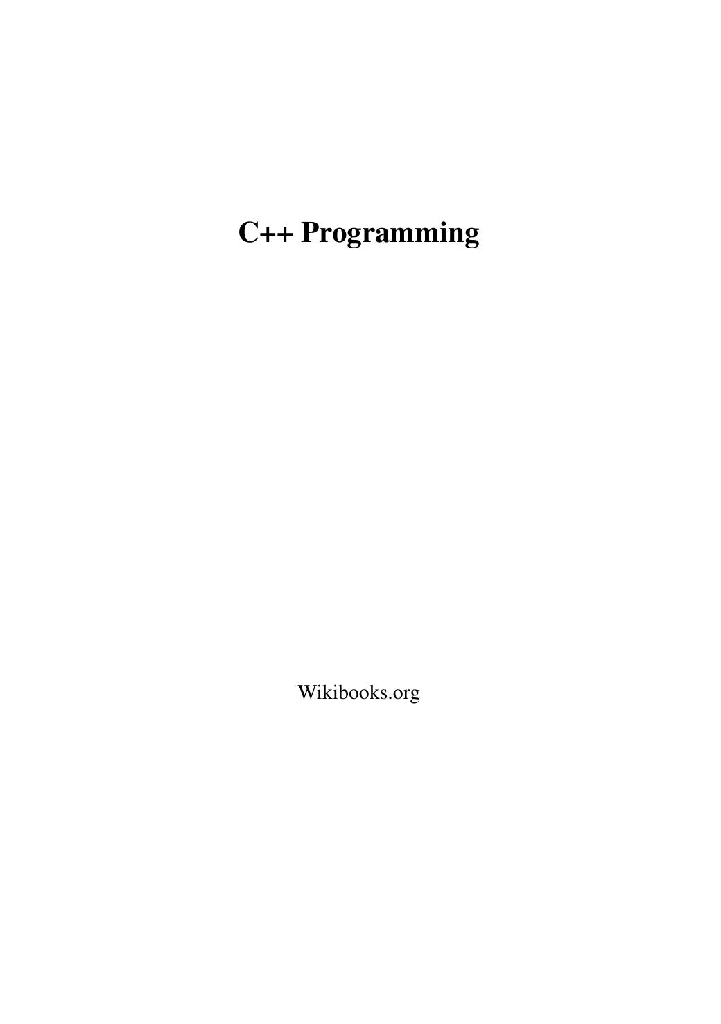 C++ Programming