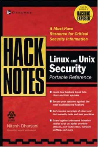 Hacknotes Linux and Unix Security Portable Reference