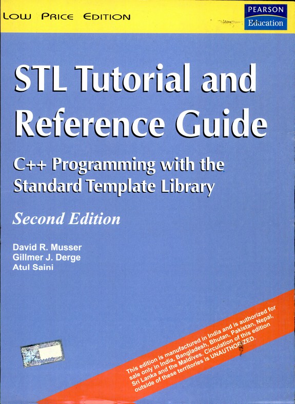 Stl Tutorial and Reference Guide: C++ Programming With the Standard Template Library, 2/e