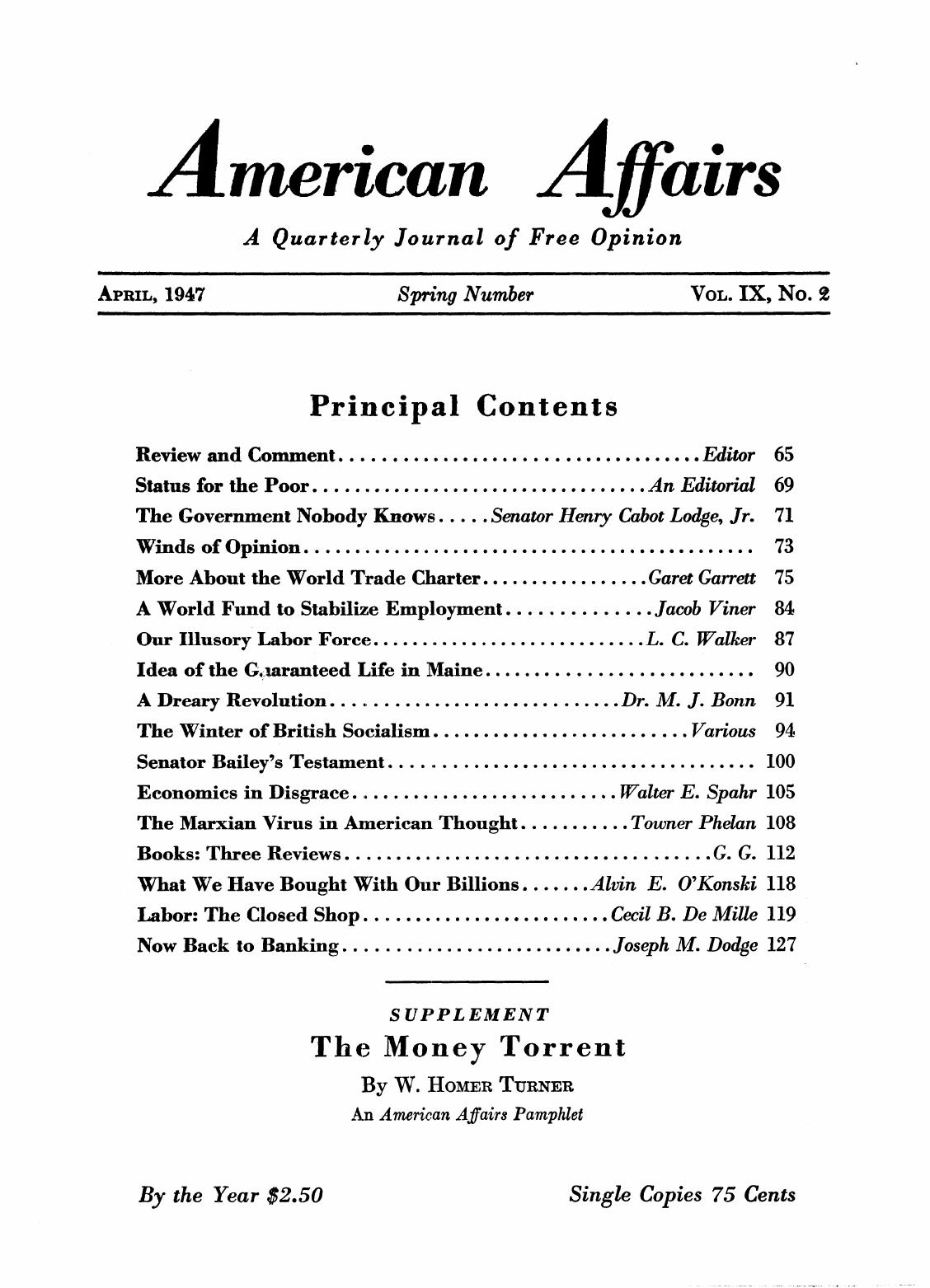 American Affairs, Vol IX, no.2, 1847